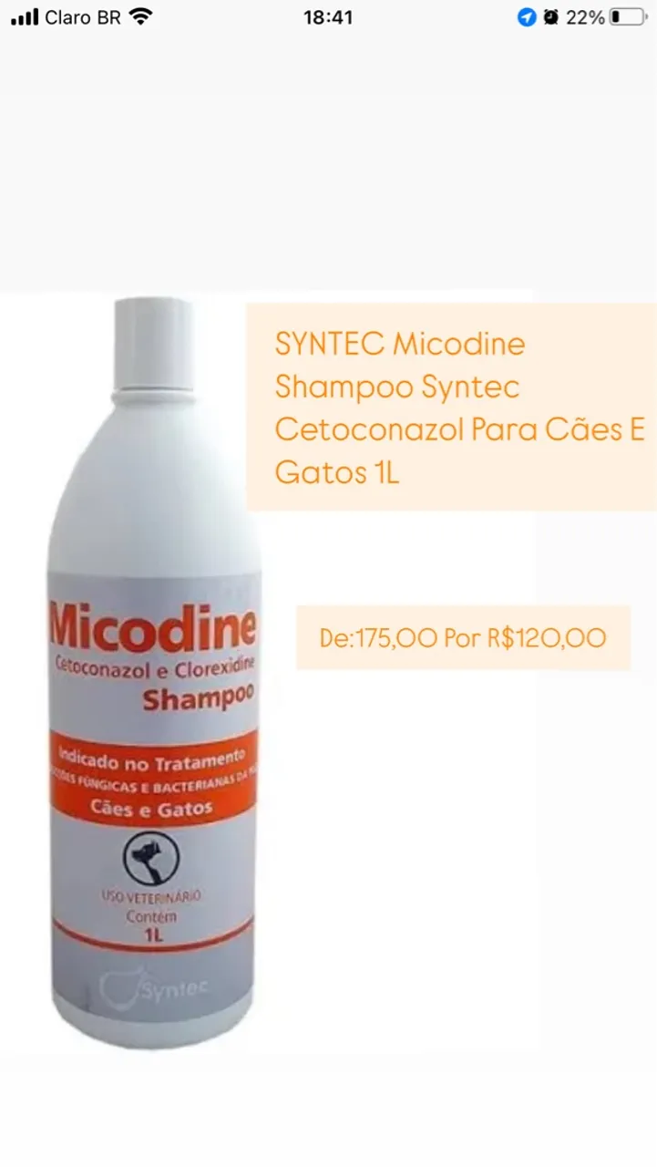 Shampoo Micodine Syntec - 1L