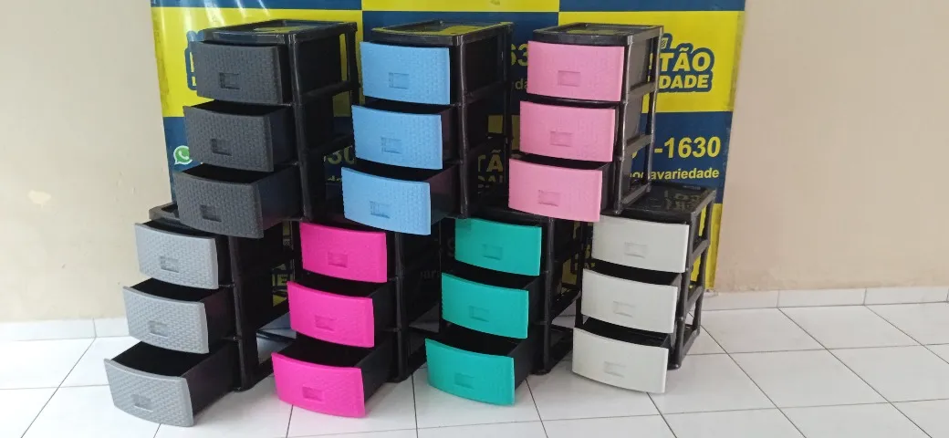 SUPER PROMOÇÃO GAVETEIRO 3 GAVETAS RATTAM