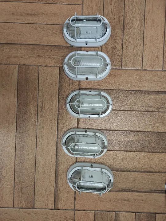 Arandela tartaruga de alumínio Germany na cor branca kit com 05 unidades LEIA O ANUNCIO - Foto 2