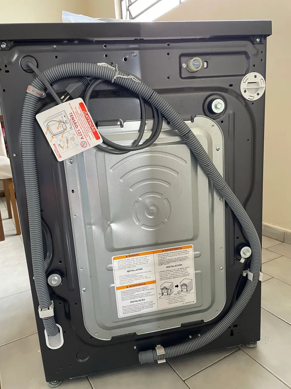 Lava e Seca LG VC4 13kg Smart com IA, Titanium, 127V. Seminova, sem avarias! - Foto 4