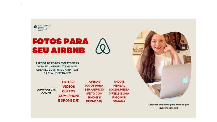Crio conteúdo para seu negócio, fotos e vídeos para redes sociais,  Airbnb, pousada...
