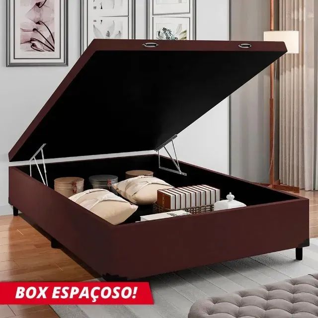 box bau casal novo e embalado entrega hoje 