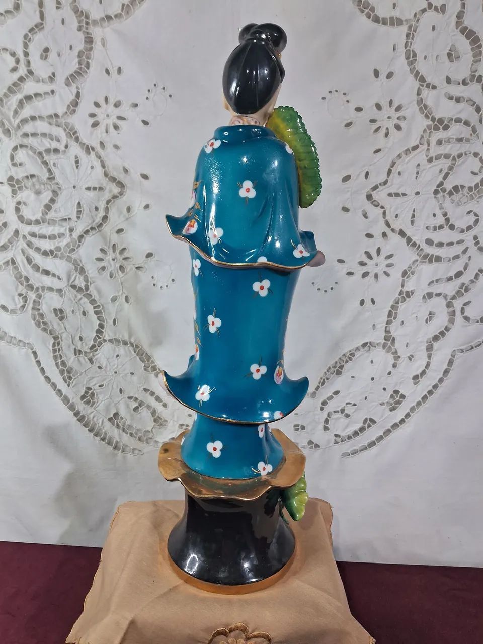 Antiga gueixa, porcelana oriental  - Foto 5