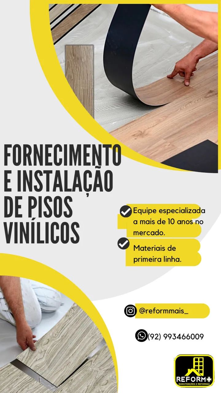 Piso Vinílico PROMOÇÃO(Fornecimento e instalação)