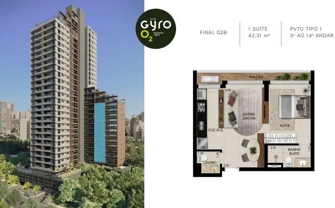 STUDIO OPUS GYRO O2 no Setor Serrinha - Goiânia - GO