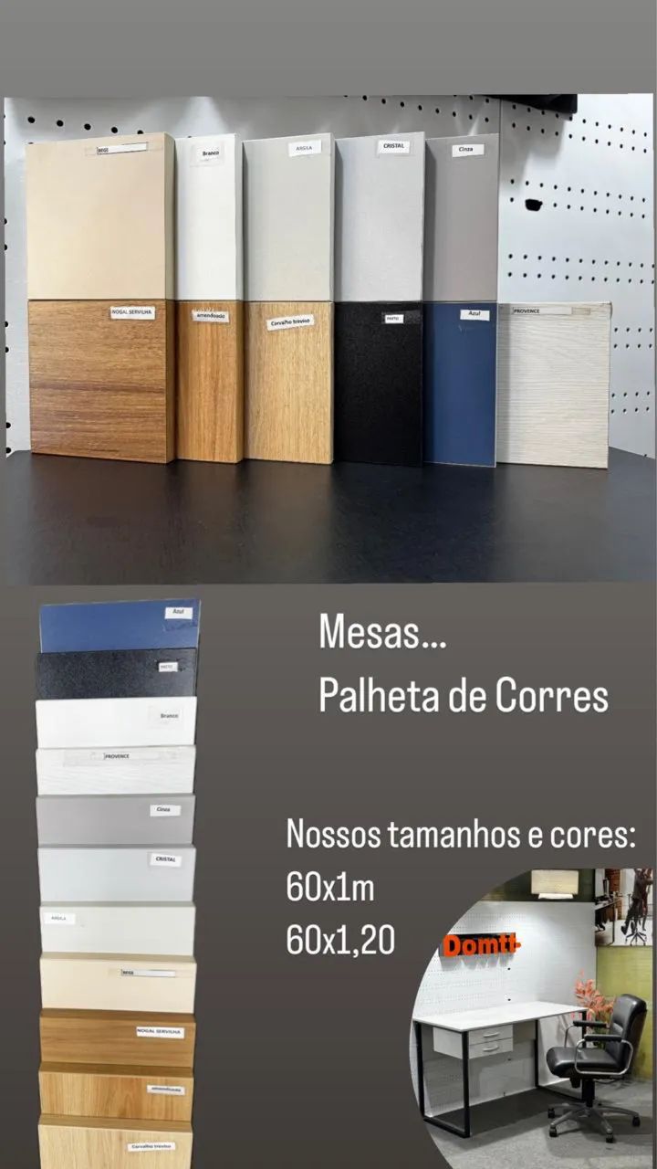 Escrivaninha para escritório sem gaveta -Em até 6x sem juros  - Foto 4