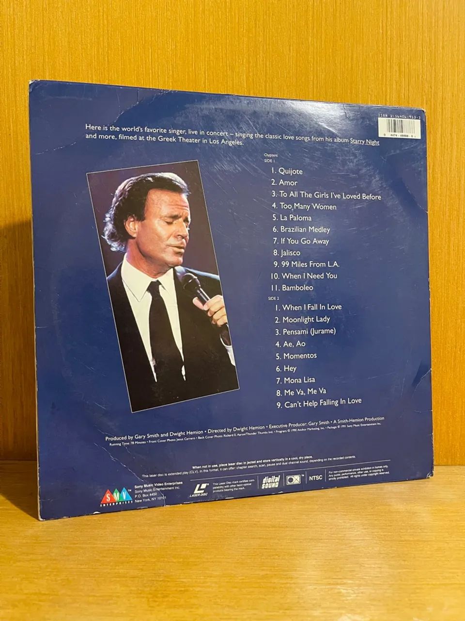 Julio Iglesias - Starry Night Laser Disc LD importado - Foto 3