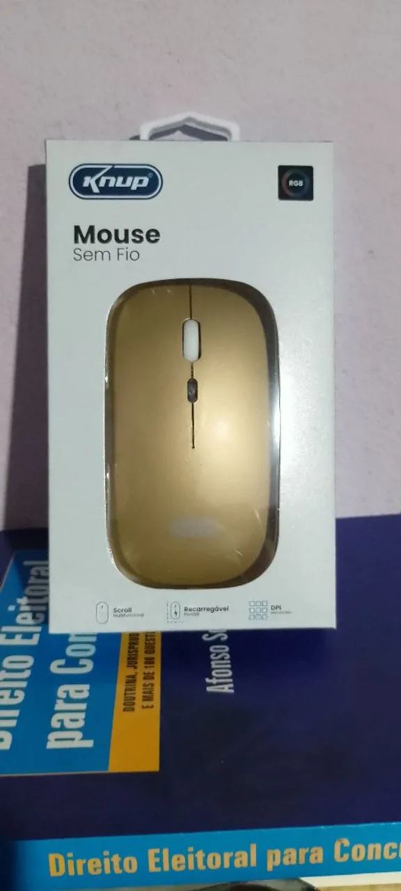 Mouse Sem Fio Recarregável RGB 800/1200/1600 DPI - Foto 2