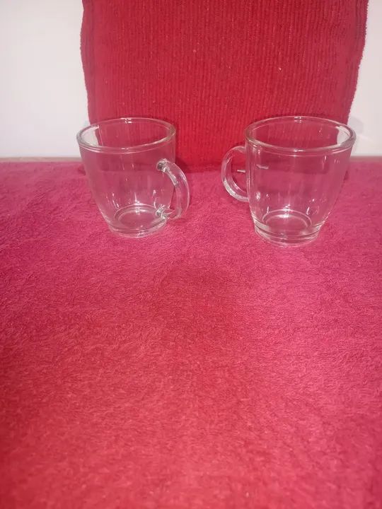 2 Xícaras de Chá em Vidro - Novo