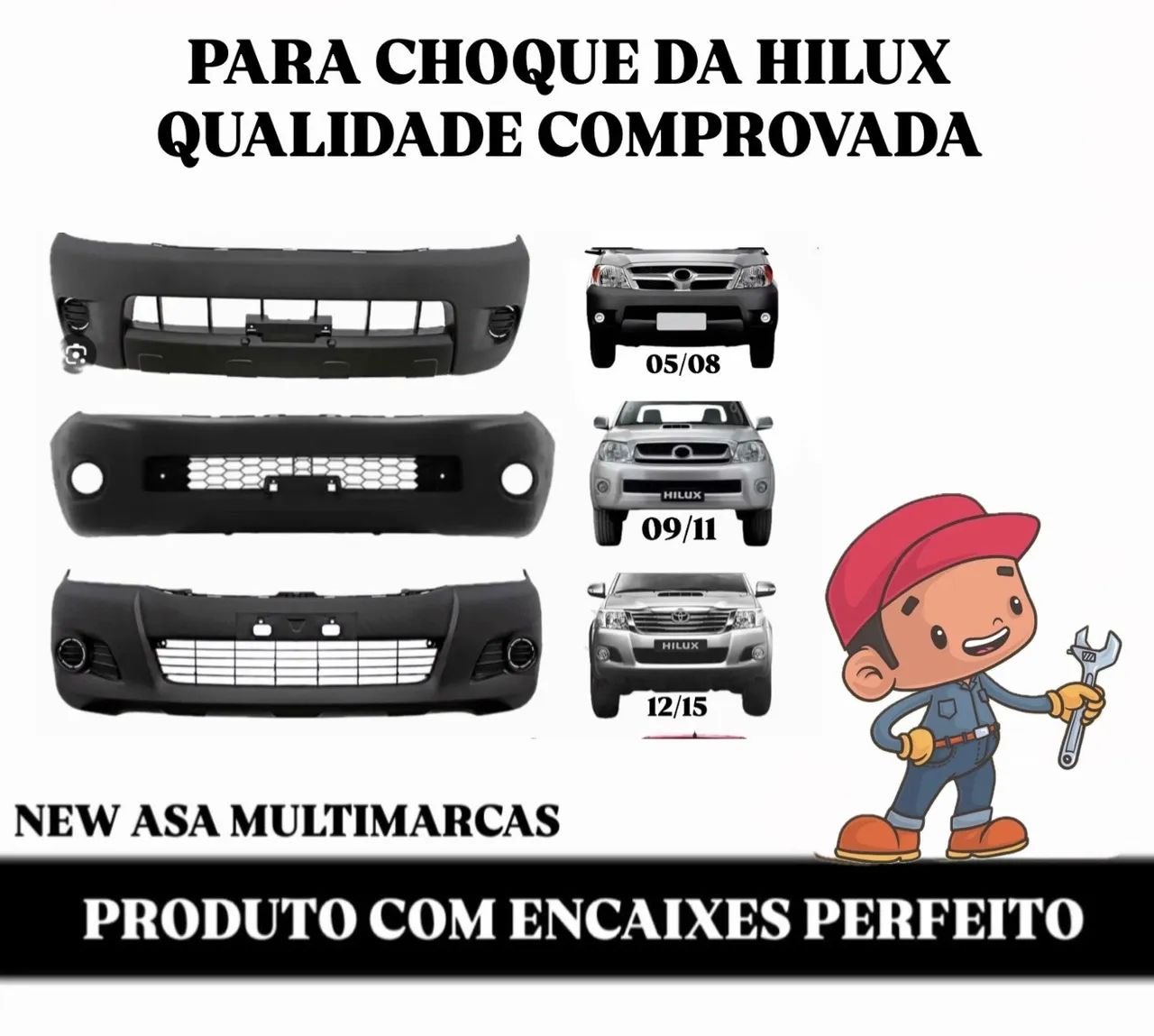 PARA CHOQUE HILUX SRV VÁRIOS MODELOS 2006/25