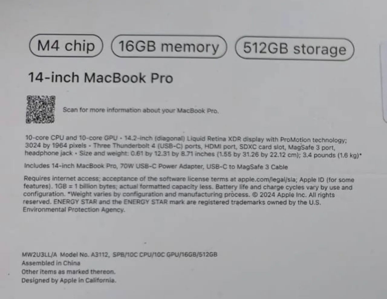 MacBook Pro M4 14.2 16GB/ 512SSD - Foto 2