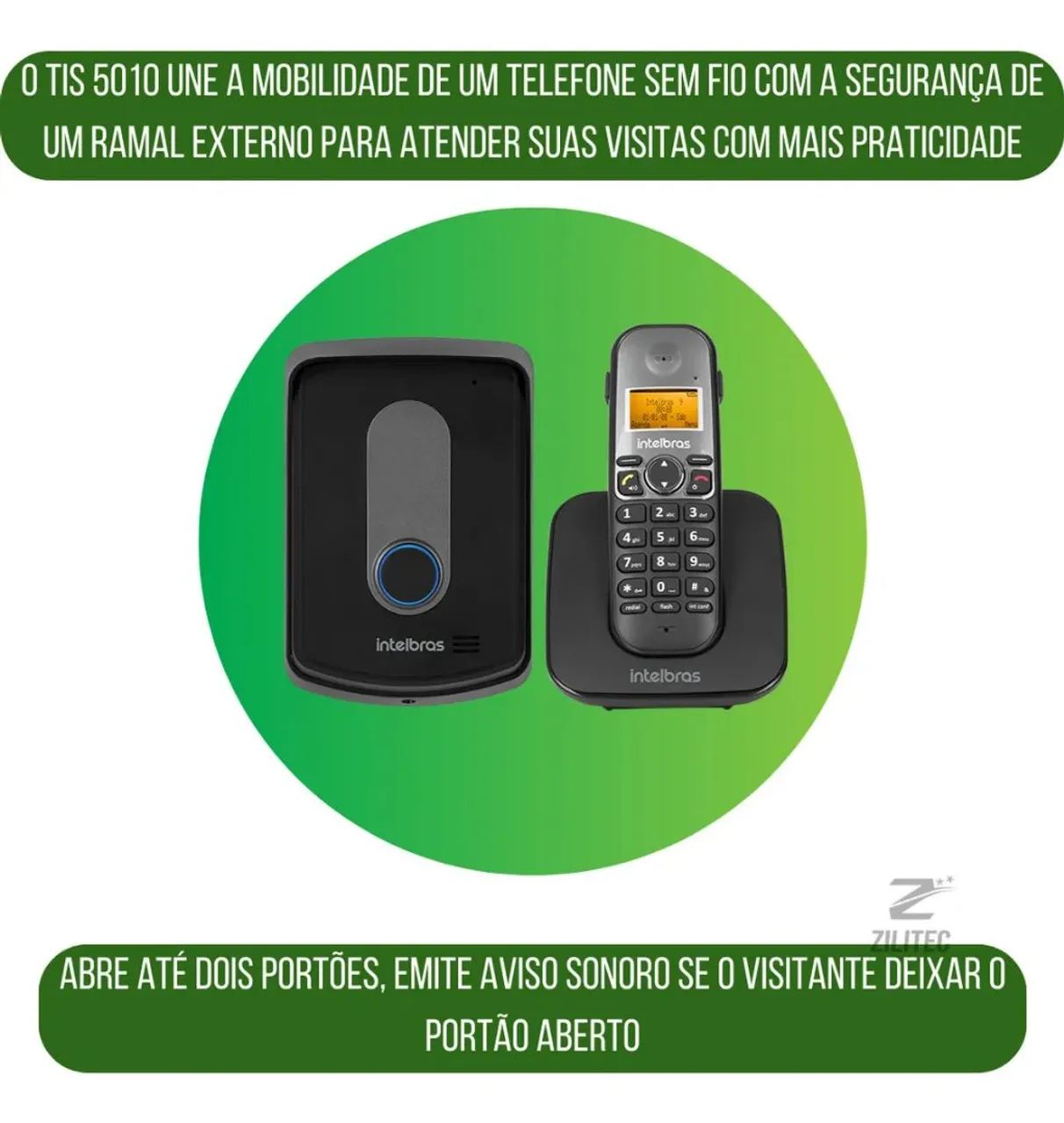 Interfone com Vídeo e Telefone Sem Fio para Segurança Residencial