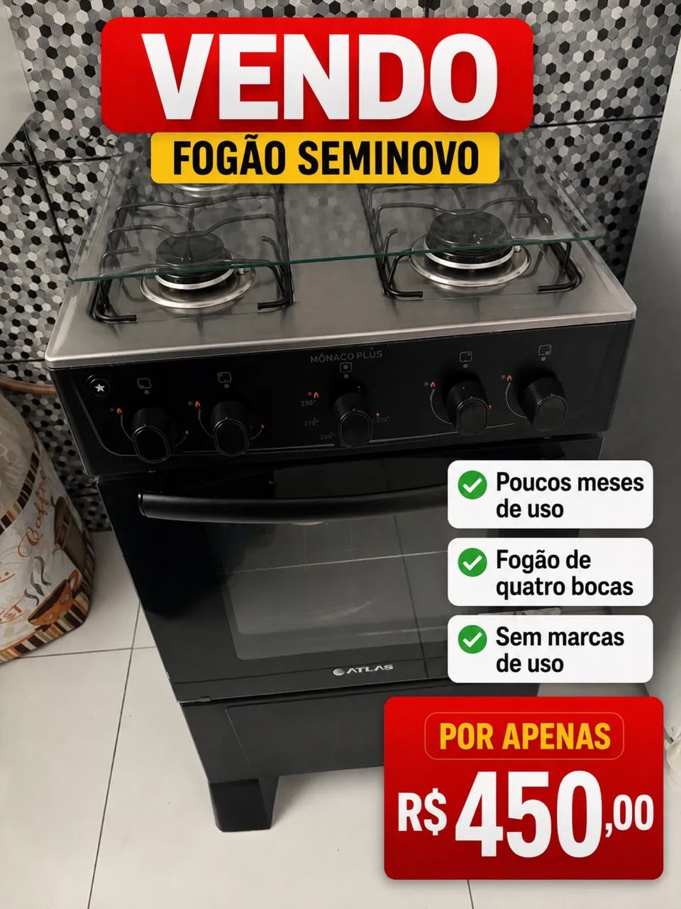 Fogão 4 bocas  - Foto 2