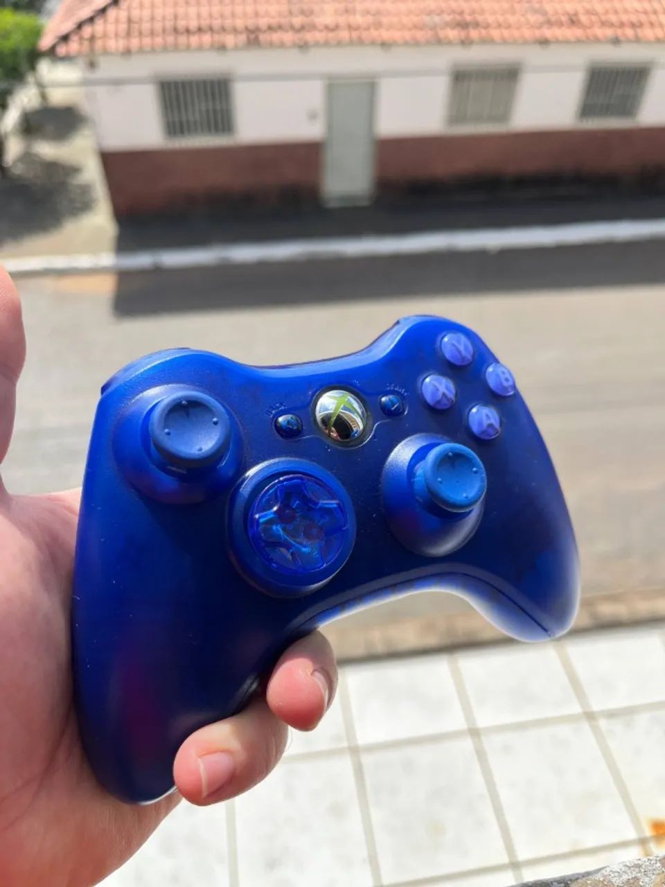 Controle Xbox 360 customizado azul com Hall Effect - Foto 5