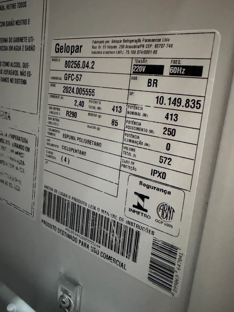 gelayページ Freezer expositor vertical 572L Gelopar - Geladeiras e Freezers