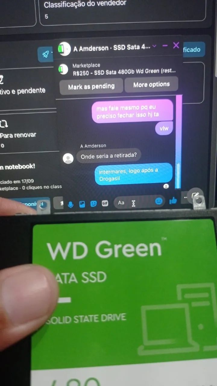 ssd sata 480gb Wd Green (100% saudavel+Windows) - Foto 5
