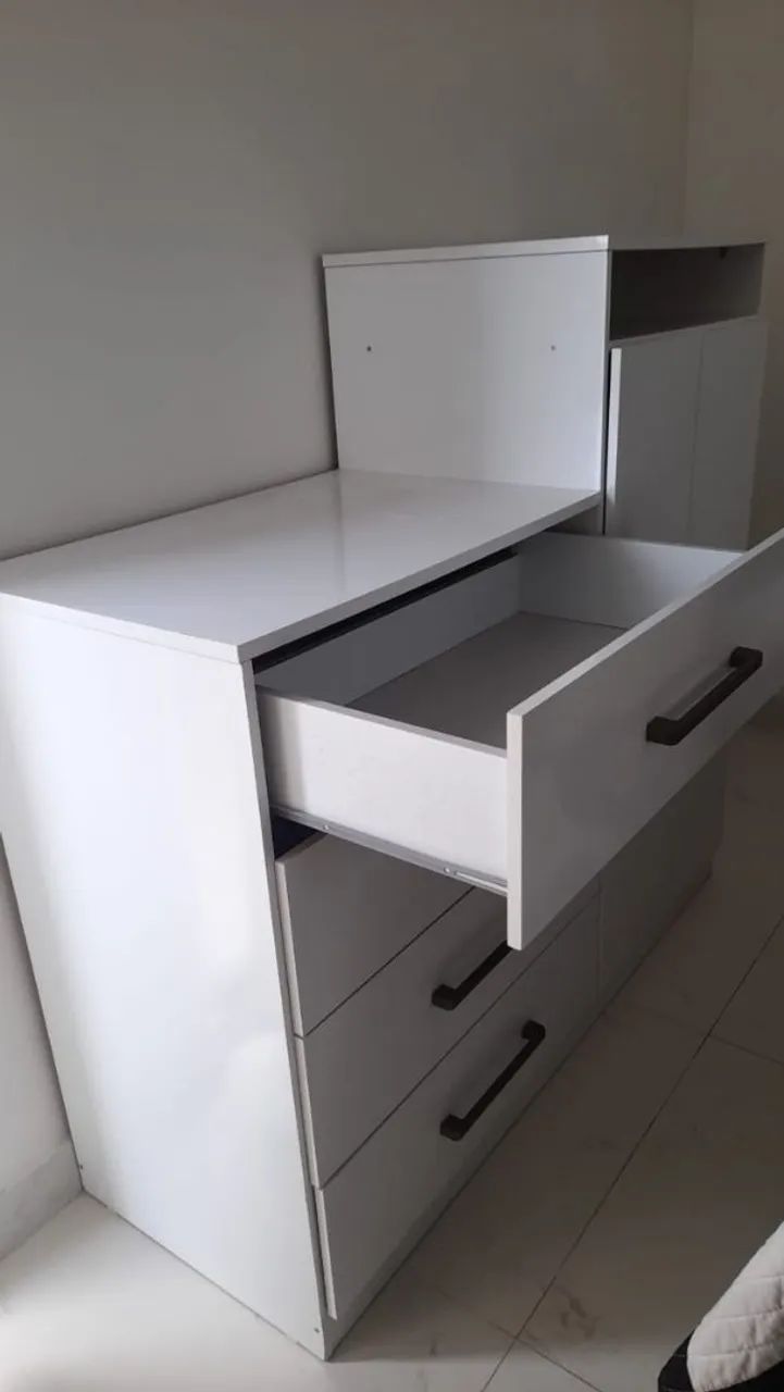 Comoda , mini guarda roupas 4 gavetas branco - Foto 2