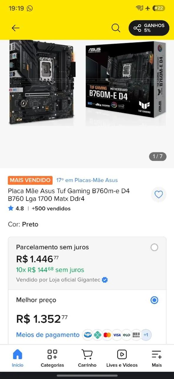 Placa mãe B760m Asus Tuf - Foto 3