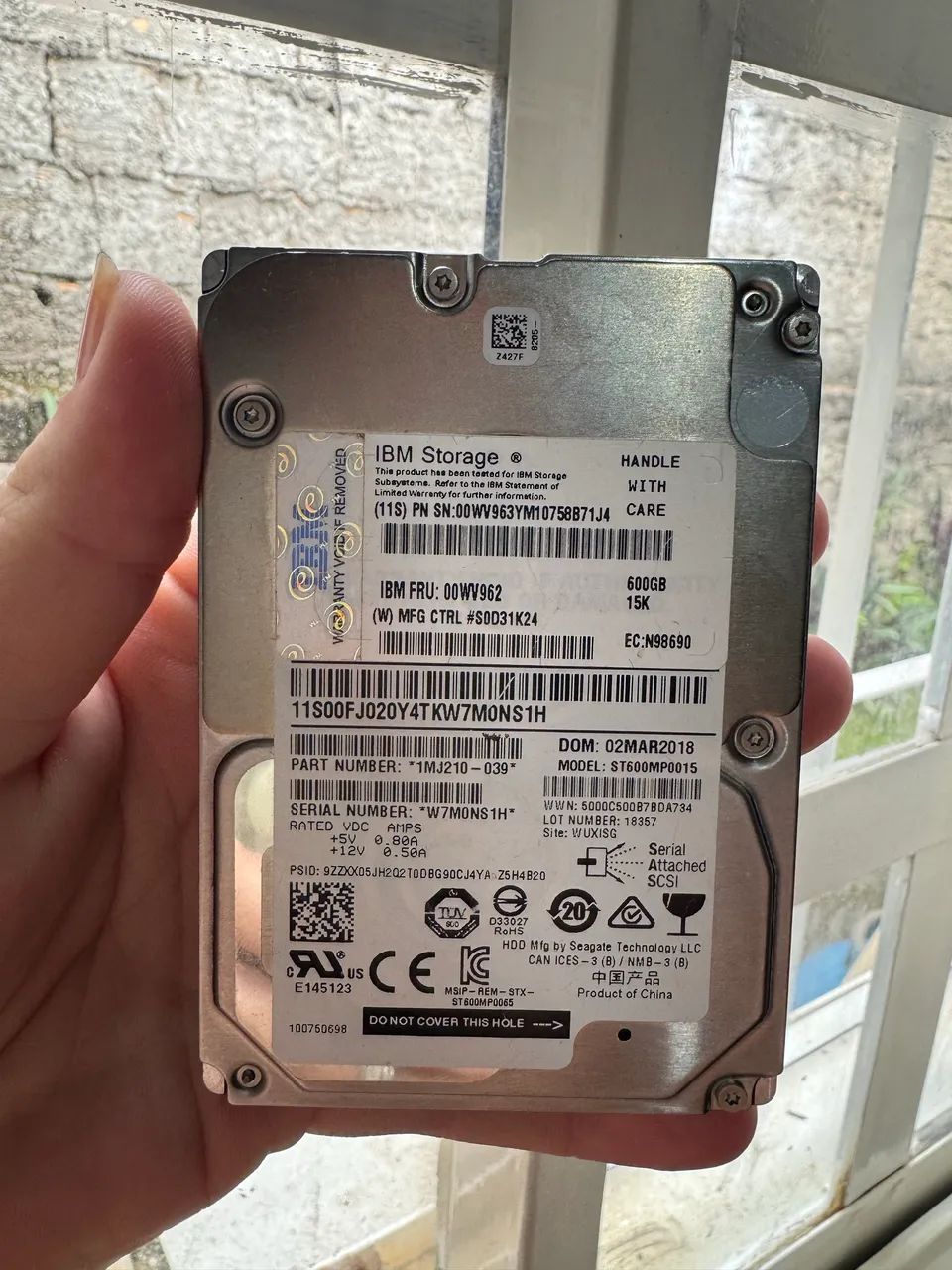 HD IBM STORAGE MODEL ST600MP0015 600GB 15.000