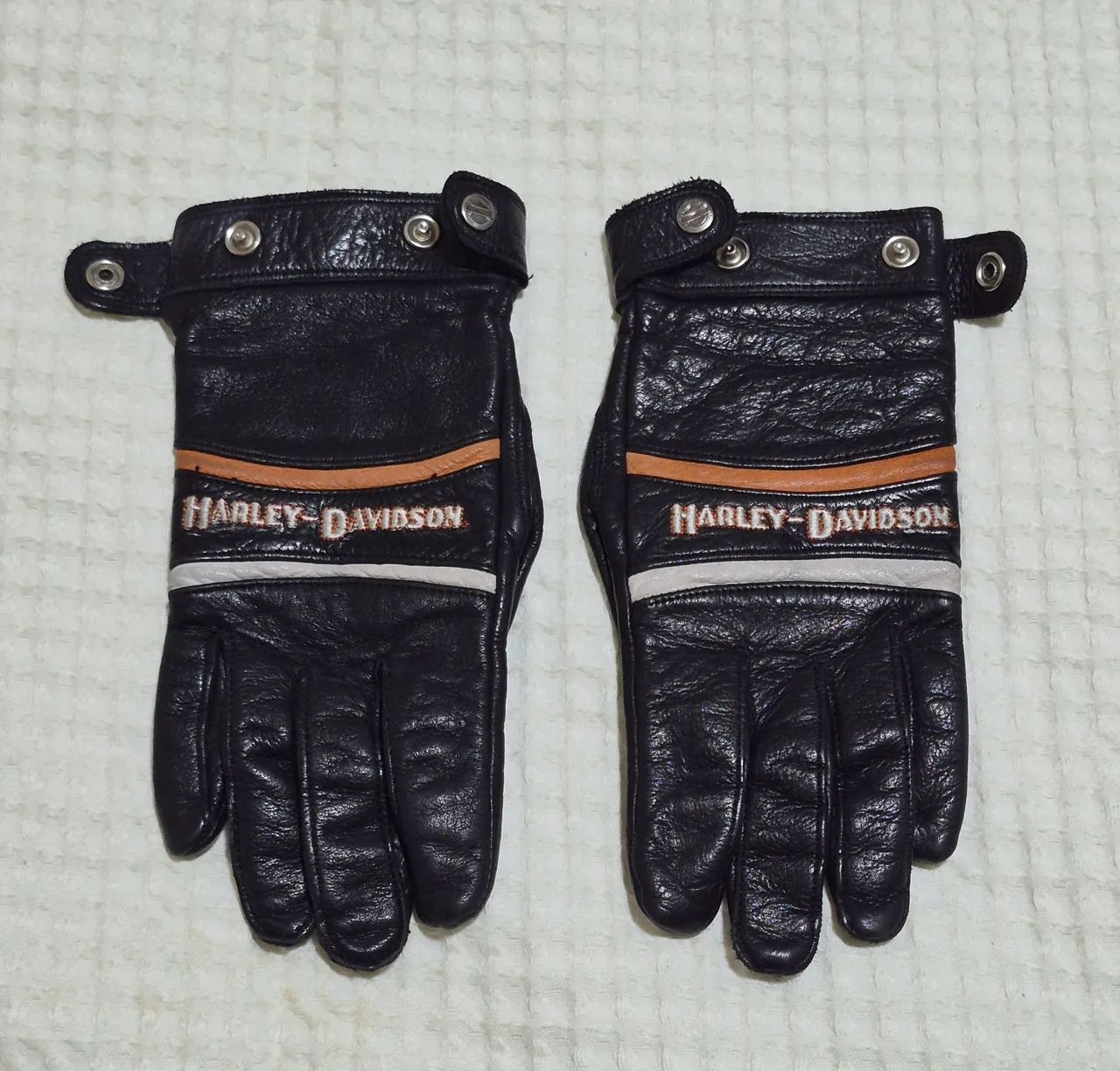 Luva Harley Davidson feminina couro tam S/P