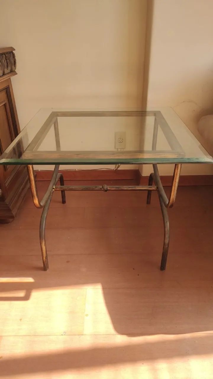 Mesa de vidro ferro envelhecido  - Foto 4