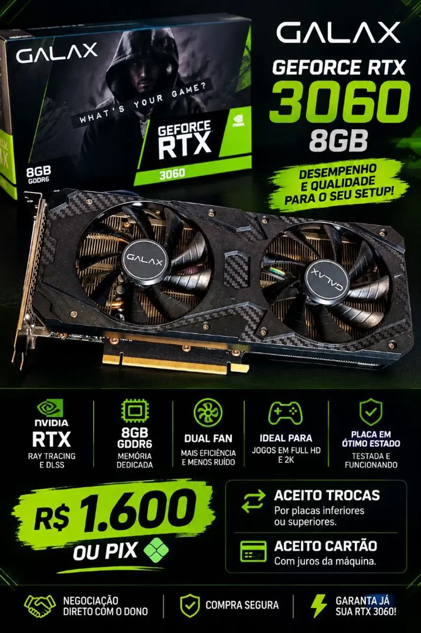 Rtx 3060 Galax 8gb 
