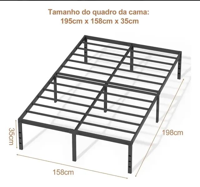 Cama Queen Size de Ferro, sem cabeceira - Foto 2