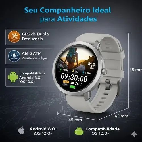 Smartwatch Wearzone Flare - Conecta com Strava | Completo e Moderno! - Foto 3