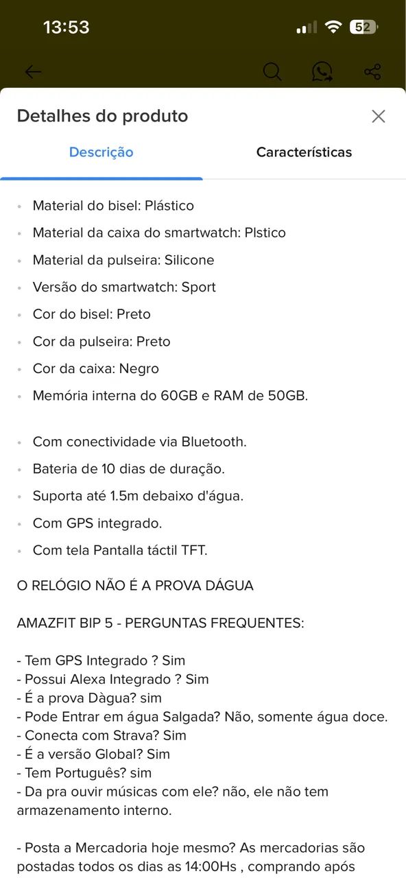 Relógio Smartwatch Amazfit Bip 5 - Foto 3