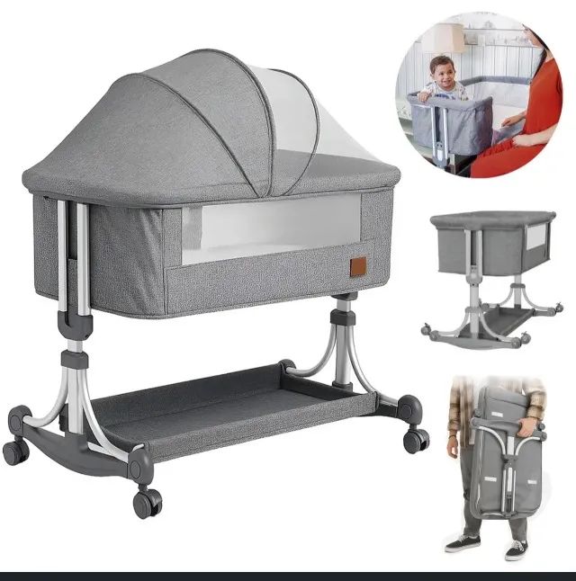 Berço Co-Sleeper Pipdip Cinza