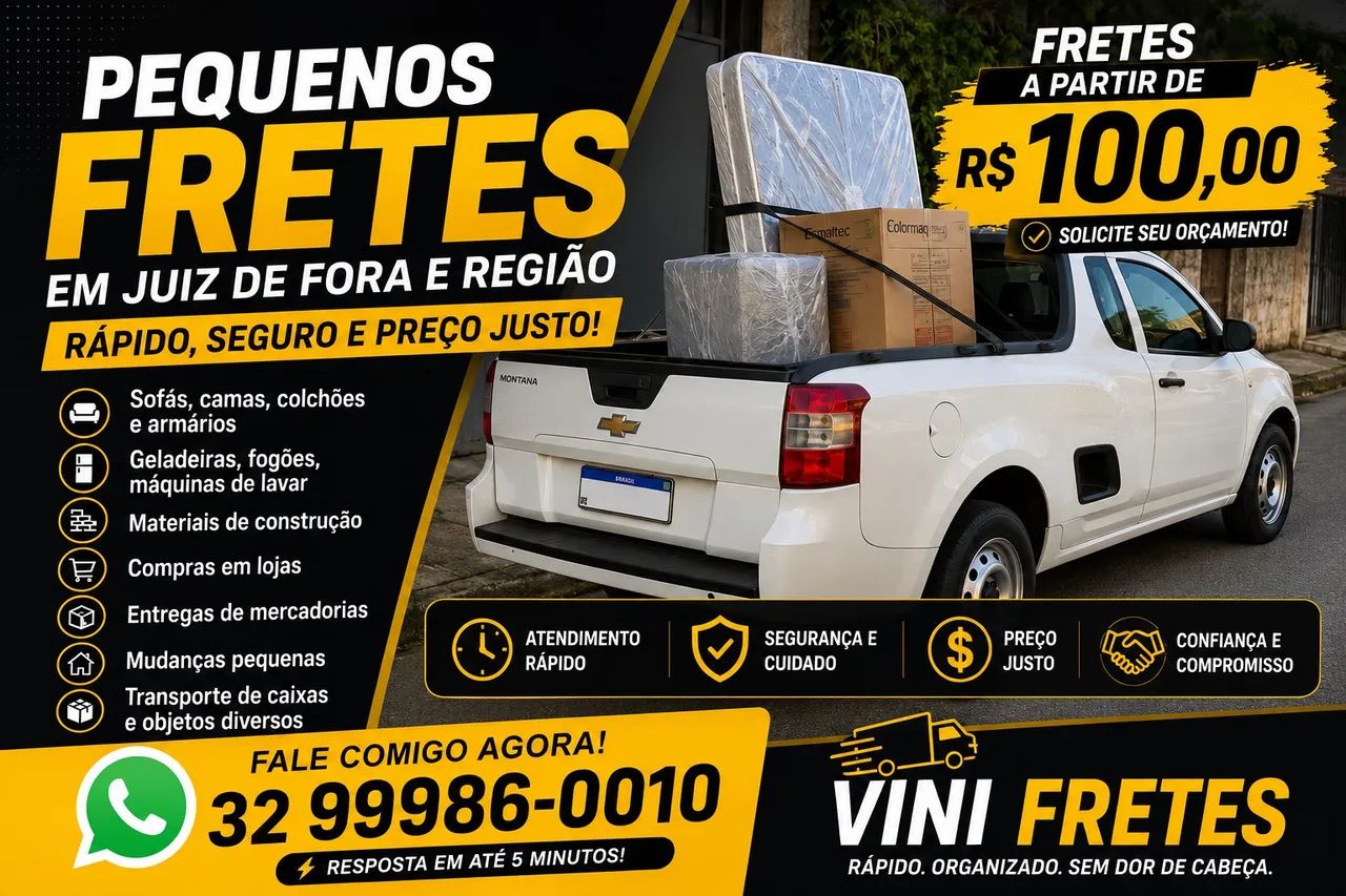     Fretes e Carretos em Juiz de Fora | Preço Justo