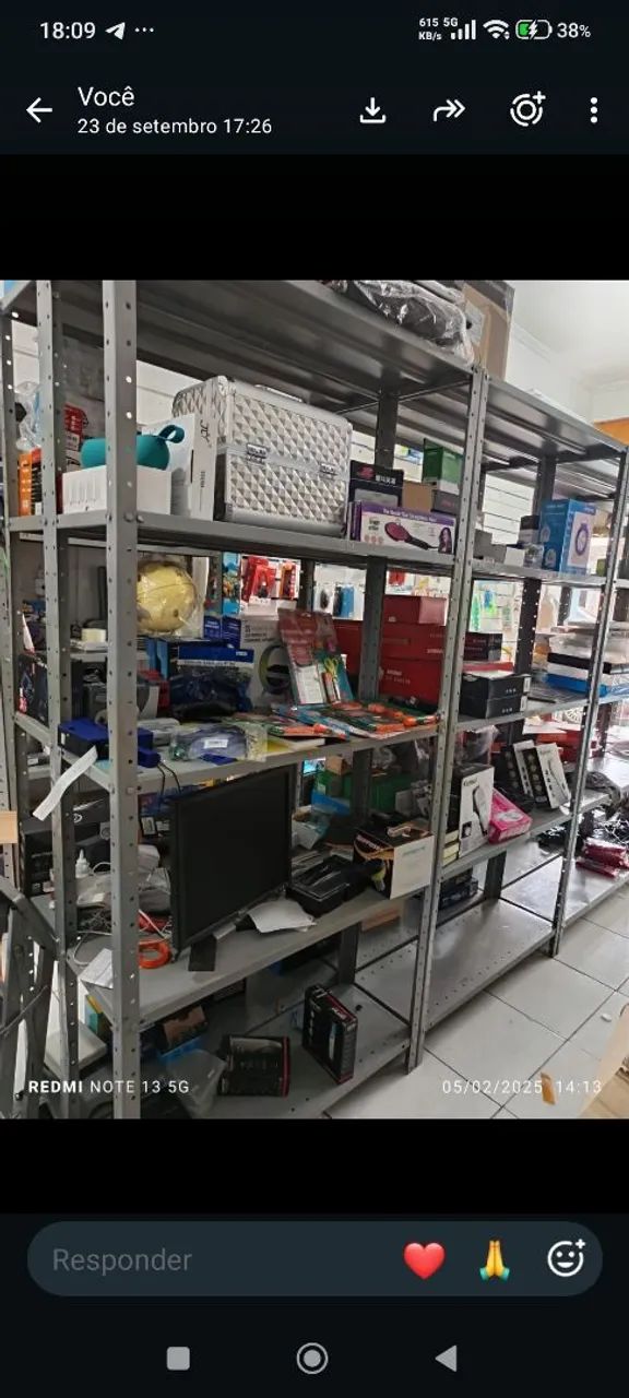 Prateleira de ferro para comércio 