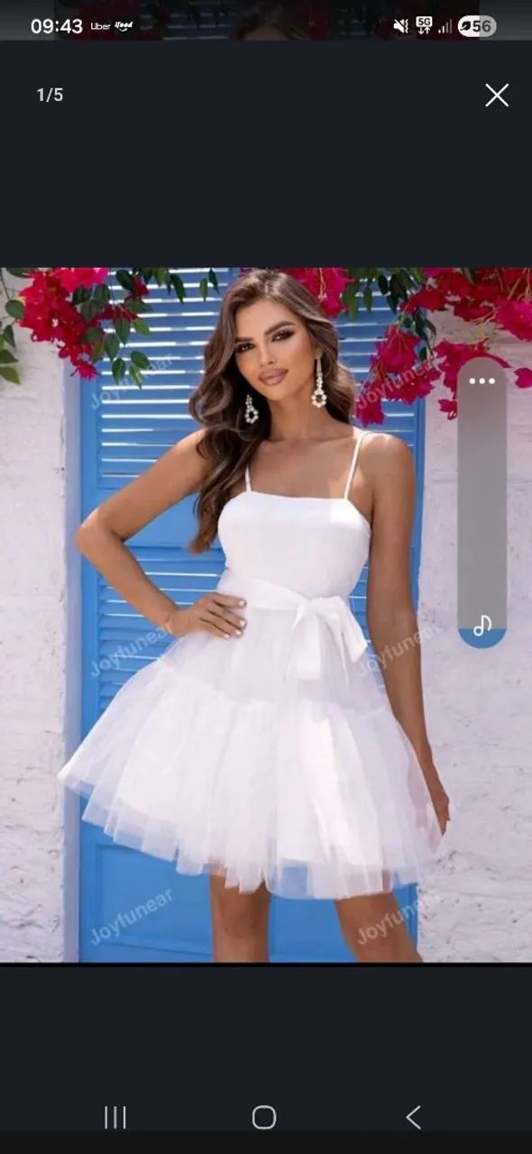 Vestido em Tule, com laço removível, para diversas ocasiões.  - Foto 5