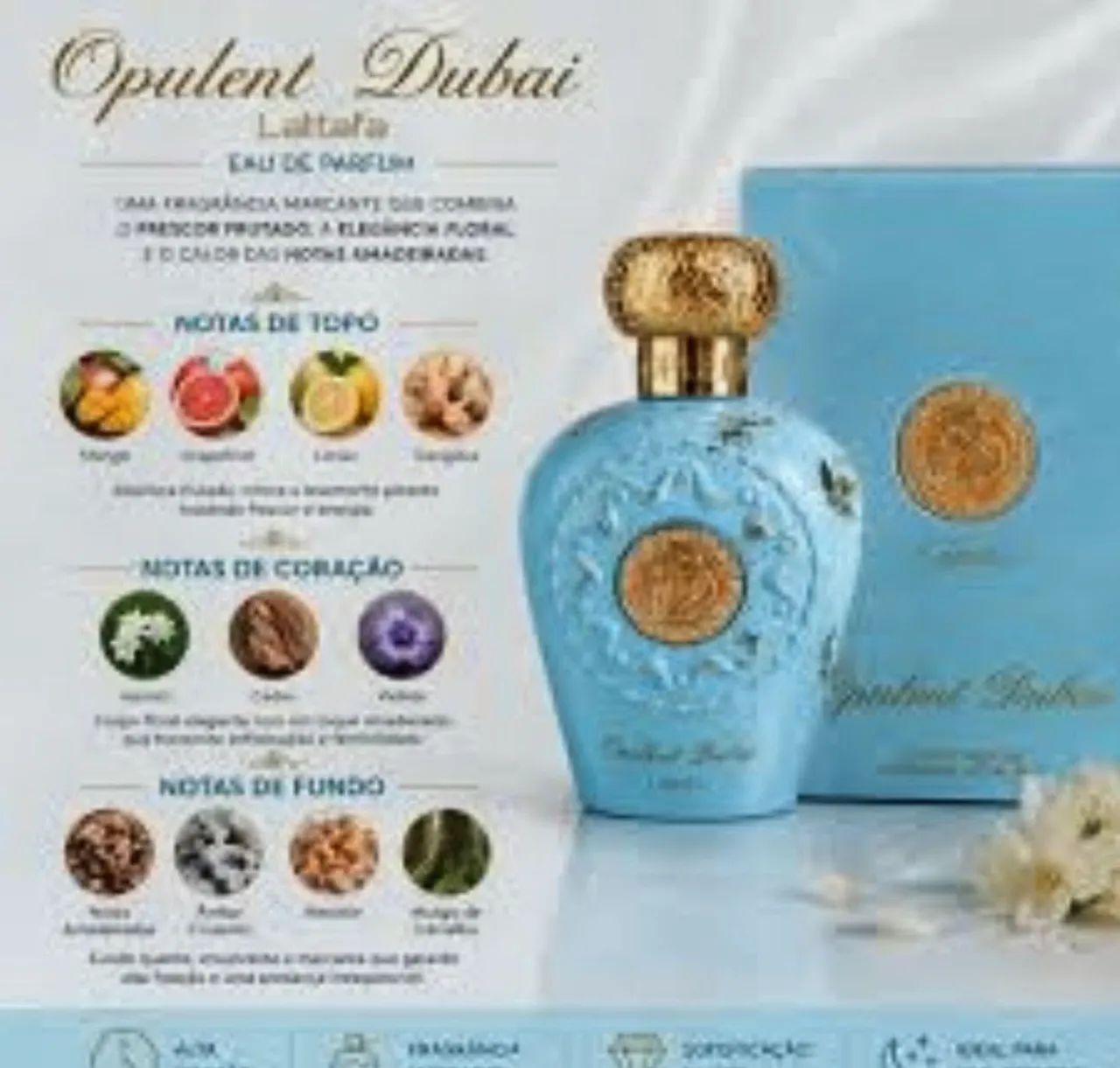 Perfume Arabe Opulent Dubai Lattafa 100ml Original - Foto 3