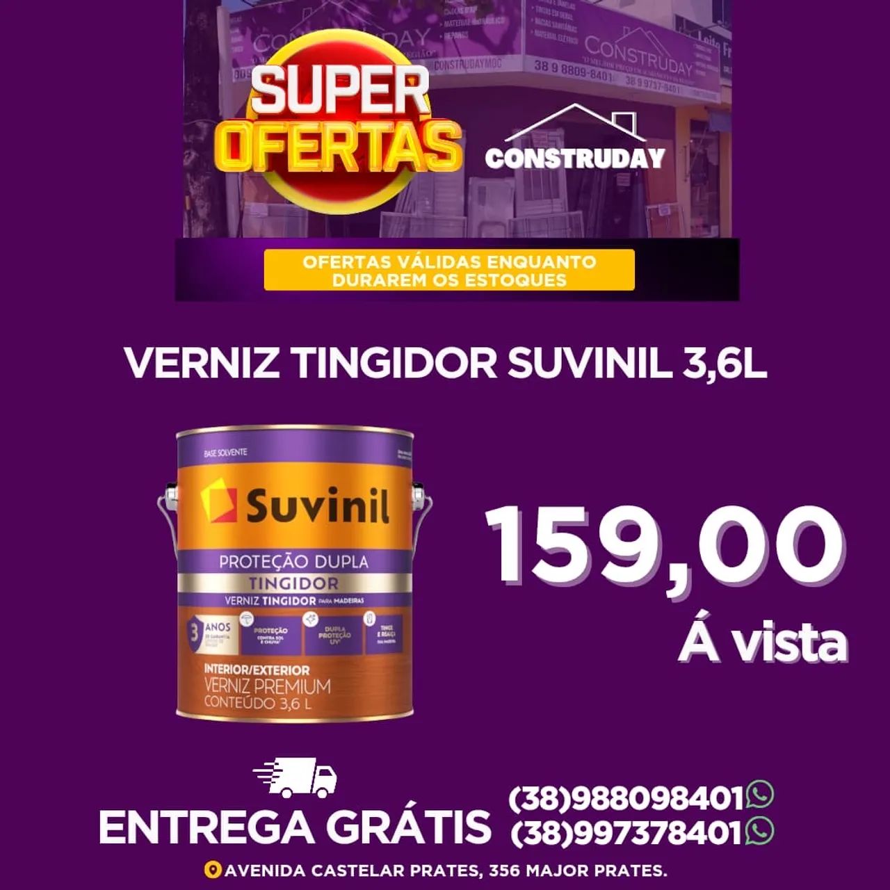 Verniz Tingidor 3,6L Suvinil 