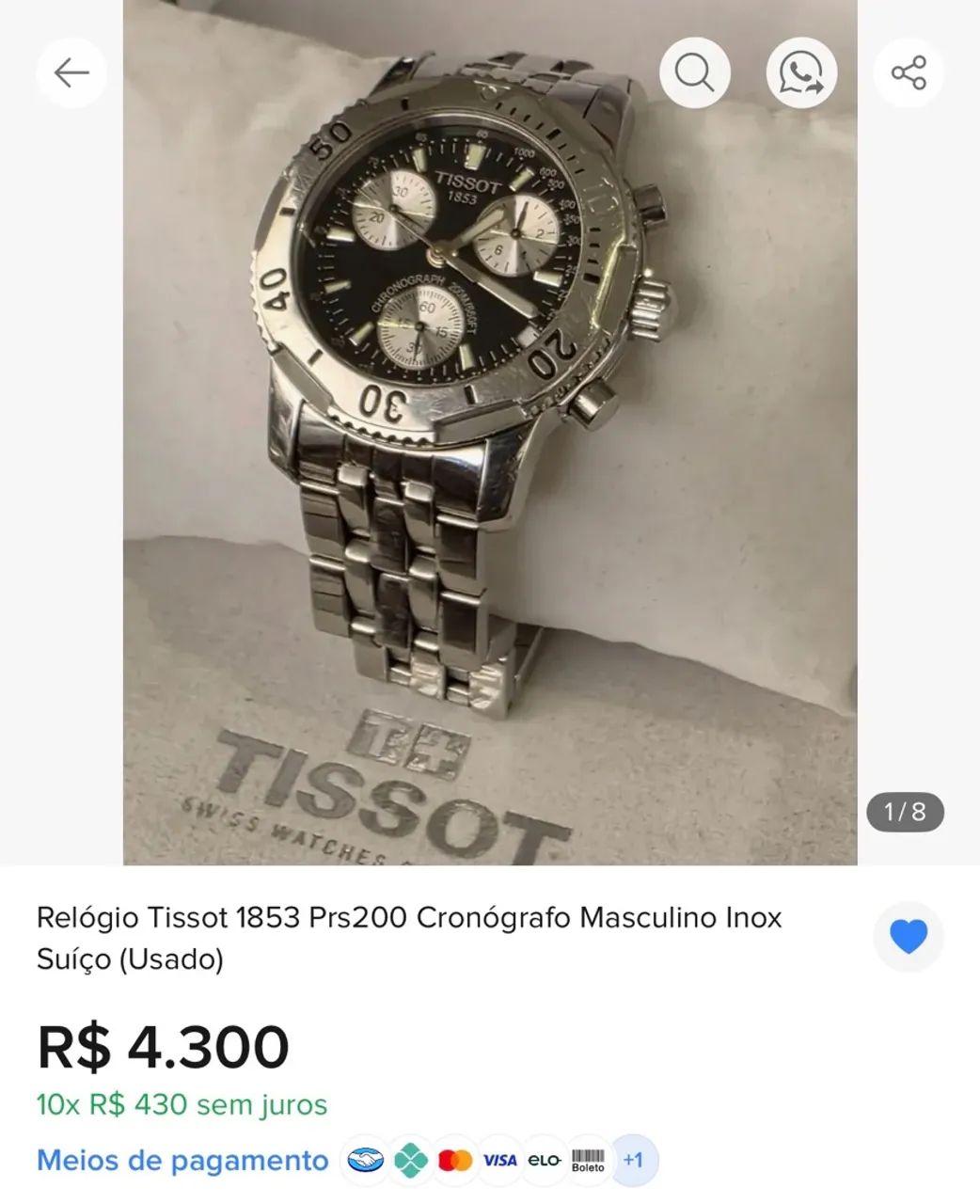 Relógio Tissot PRS200 impecável  - Foto 2