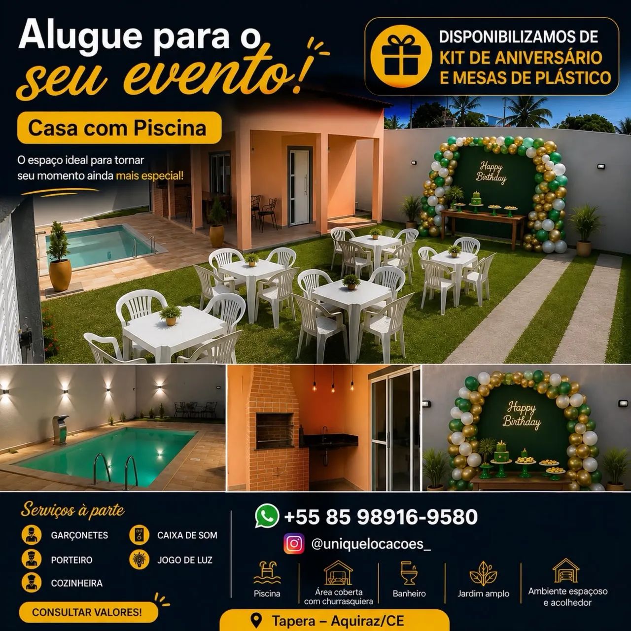 Casa com piscina  para eventos e temporada  - Foto 5