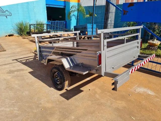 Carreta Premium 2.00x1.20 | Reforçada 800kg | Assoalho de Ipê - Foto 5
