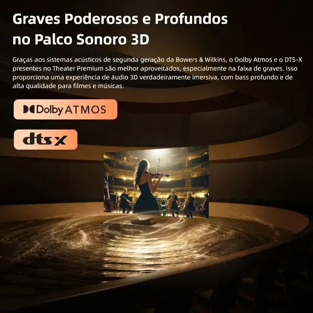 Projetor Formovie Theater Premium Laser ALPD 4k UHD 3D com Google Tv, Som Bowers & Wilkins - Foto 4