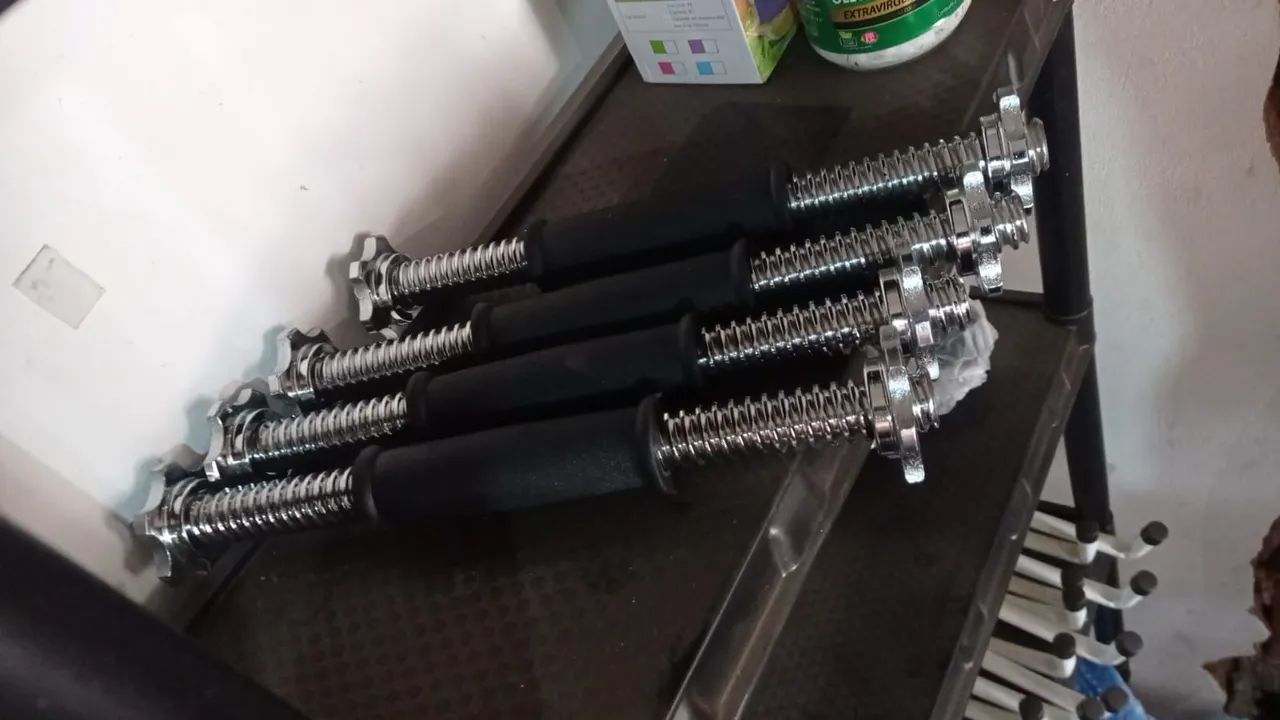 Par de halter de aço maciço  - Foto 2