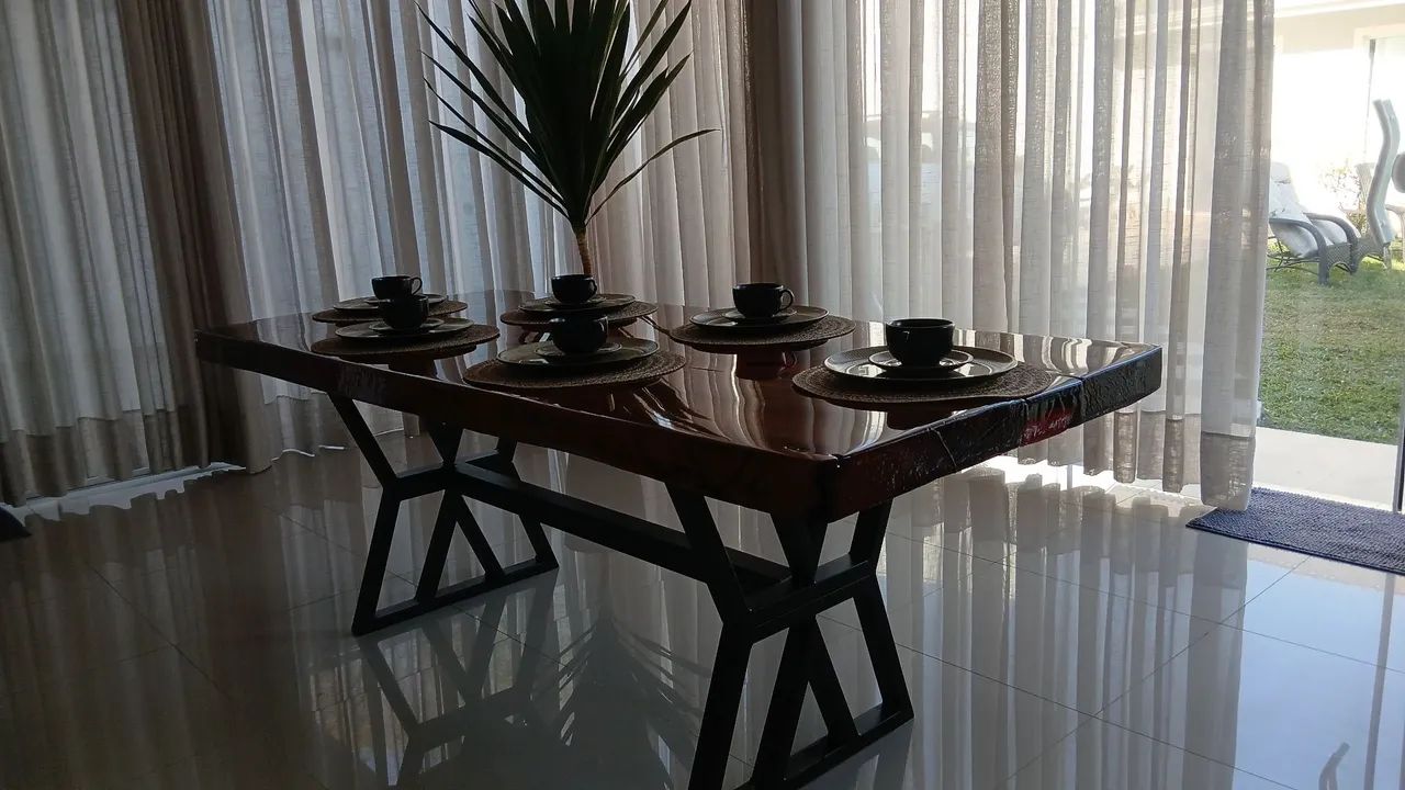 Mesa  de jantar  resinada - Foto 4