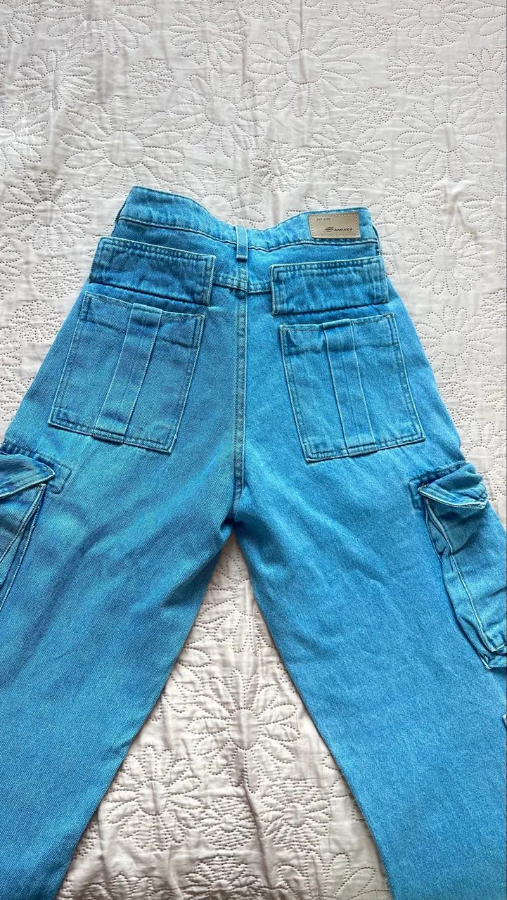Calça cargo jeans  - Foto 3