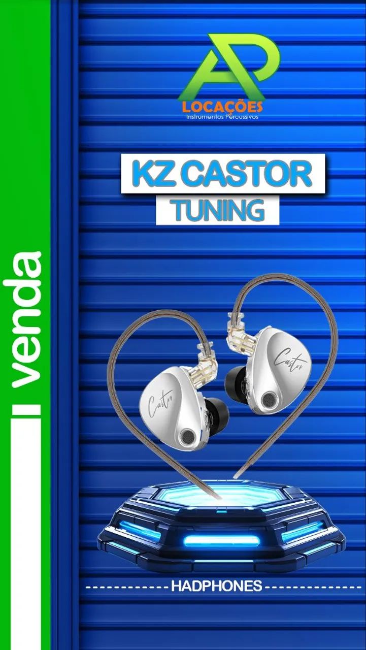 Fone de ouvido kz Castor tuning