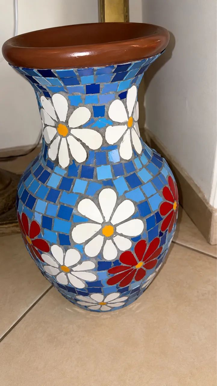 Vaso de Barro com Mosaico - Foto 2
