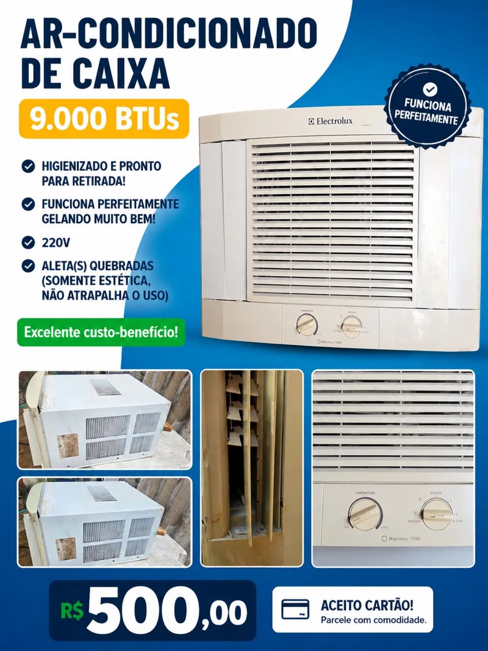Ar condicionado 9000 btus - Foto 2