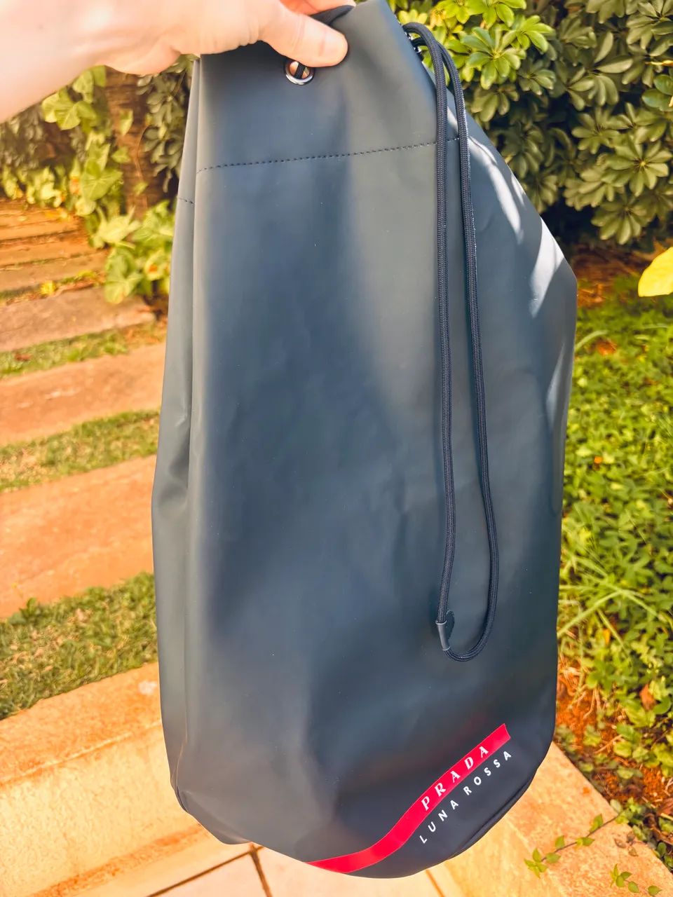 Prada Bolsa Saco Azul