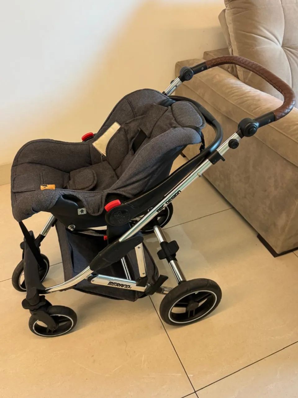 Carrinho de Bebê ABC Design Merano 4 + Bebê Conforto - Foto 3
