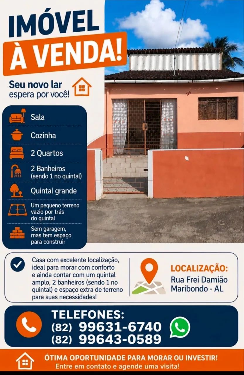 Casa a venda em Maribondo 
