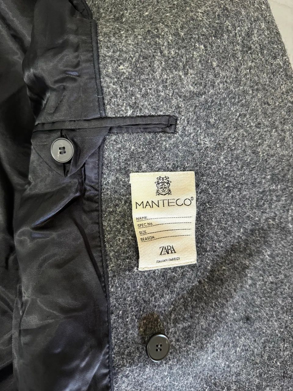 Sobretudo manteco em lã premium oversized Zara  - Foto 3