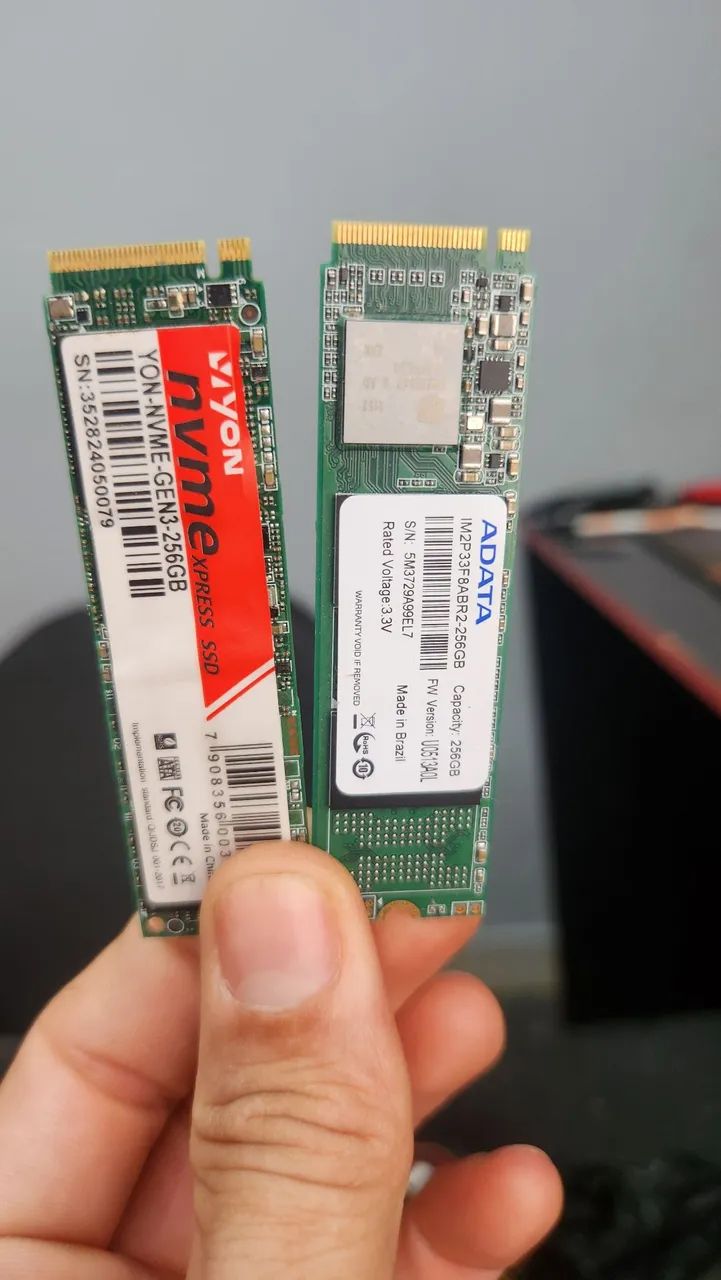2 nvme 256 gb 180 $ cada 